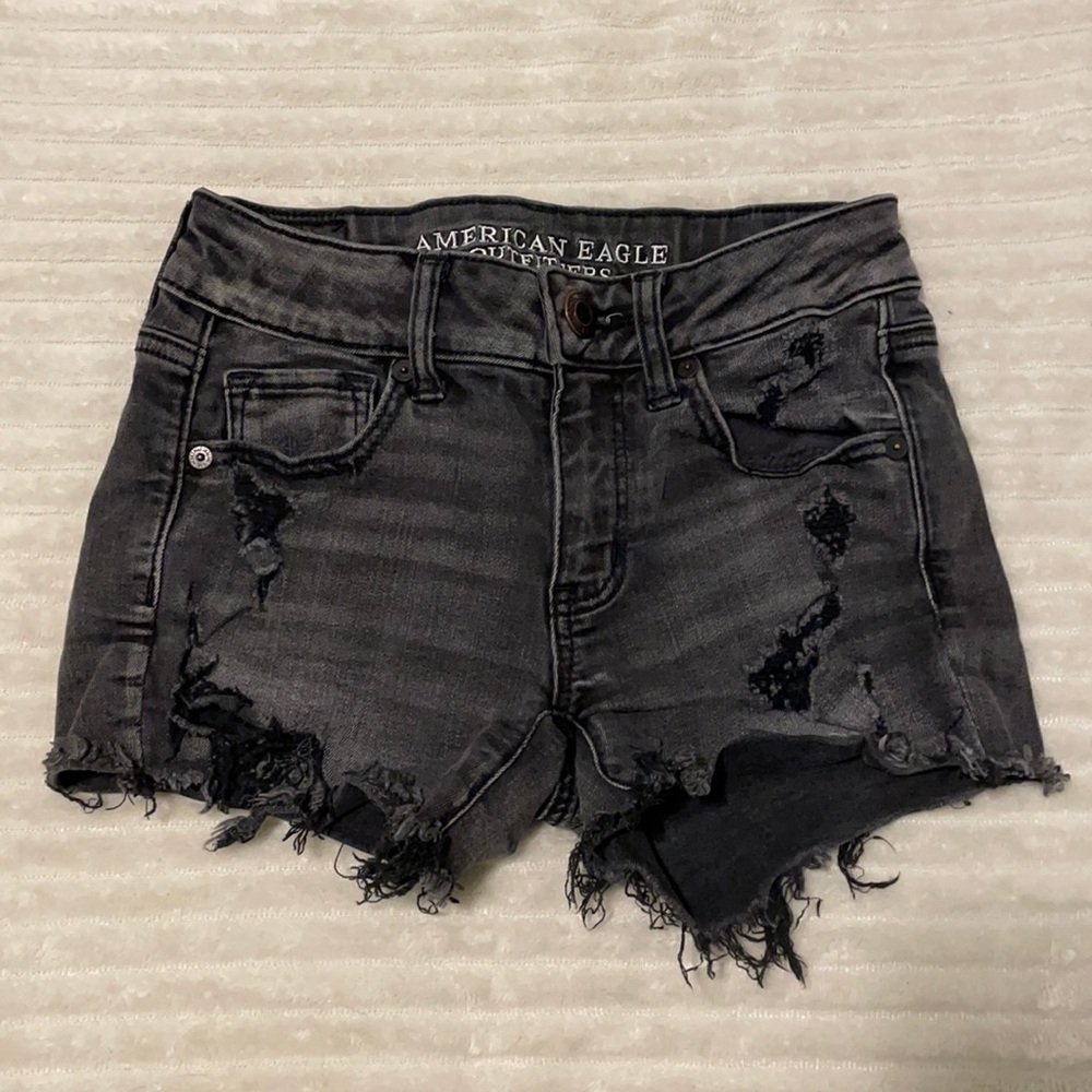 AEO ripped denim shorts